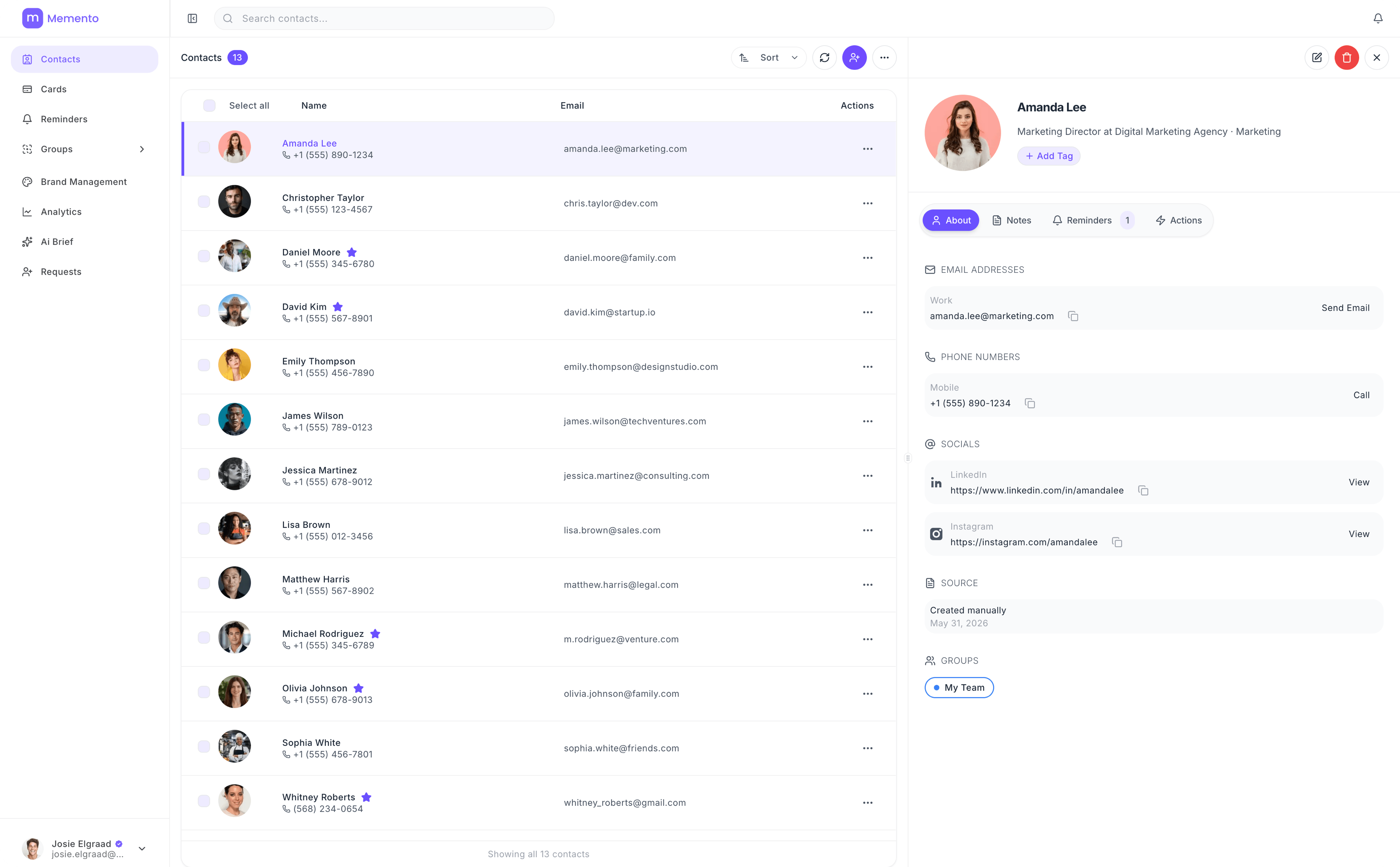 Contact List Background